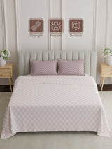 100% Cotton 152 TC, Printed King Bedsheet Set, Embrace