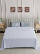 100% Cotton 152 TC, Printed King Bedsheet Set, Embrace