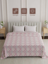 100% Cotton 152 TC, Printed King Bedsheet Set, Embrace