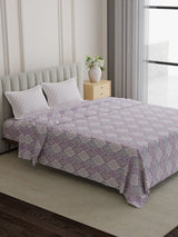 100% Cotton 152 TC, Printed King Bedsheet Set, Embrace