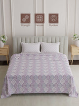 100% Cotton 152 TC, Printed King Bedsheet Set, Embrace