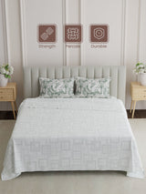 100% Cotton 152 TC, Printed King Bedsheet Set, Embrace