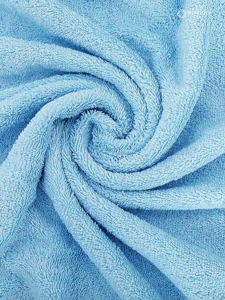 100% Cotton, Blue Bath Towel, Jasmine Aroma, 525 GSM (Nature Bouquet Collection)