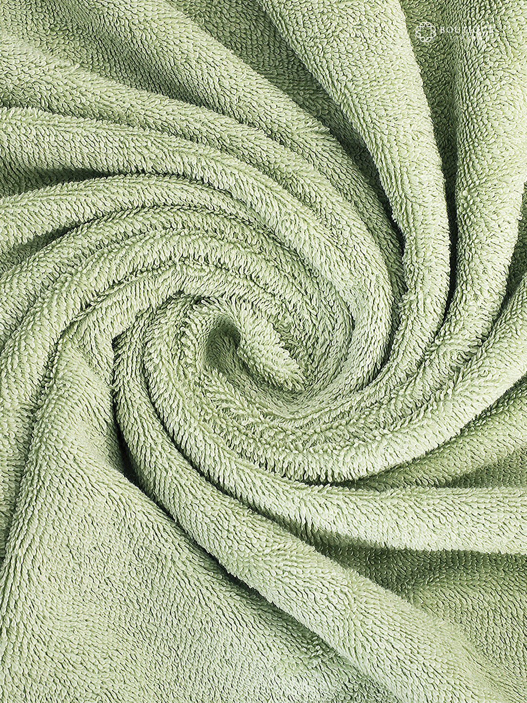 100% Cotton, Green Bath Towel, Green Apple Aroma, 525 GSM (Nature Bouquet Collection) - Pack of 1