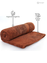 100% Cotton, Brown Bath Towel, Sandalwood Aroma, 525 GSM (Nature Bouquet Collection) - Pack of 1