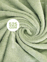 100% Cotton, Green Hand Towels, Green Apple Aroma, 525 GSM (Nature Bouquet Collection) - Pack of 2