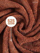 100% Cotton, Brown Hand Towels, Sandalwood Aroma, 525 GSM (Nature Bouquet Collection) - Pack of 2