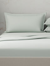 Emblem 100% Cotton 300 TC Grey Solid King Dyed Bedsheet with 4 Pillow Covers