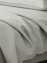 Emblem 100% Cotton 300 TC White Solid King Dyed Bedsheet with 4 Pillow Covers