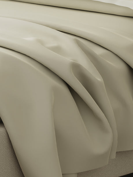 Cotton Charm 400 TC 100% Cotton Grey King Size Dyed Bedsheet with 4 Pillow Covers