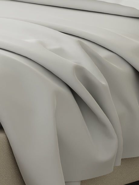 Cotton Charm 400 TC 100% Cotton White King Size Dyed Bedsheet with 4 Pillow Covers