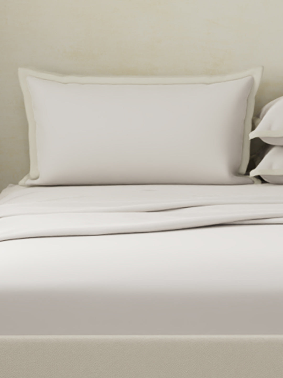 Cotton Charm 400 TC 100% Cotton Grey King Size Dyed Bedsheet with 4 Pillow Covers
