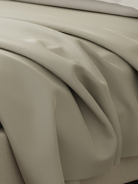 Cotton Charm 400 TC 100% Cotton Cream King Size Dyed Bedsheet with 4 Pillow Covers