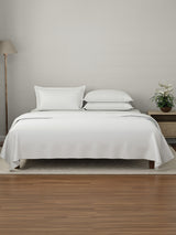 Kind Bedsheet Set, 100% Cotton 600 TC, Dyed Gypsum (Light Grey), Luxe Loom