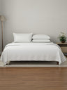 King Bedsheet Set, 100% Cotton 600 TC, Dyed Gypsum (Light Grey), Luxe Loom