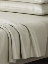 Kind Bedsheet Set, 100% Cotton 600 TC, Dyed Mother of Pearl (Off-White), Luxe Loom