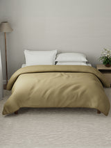 100% Cotton Double Comforter, 600 TC Solid Dyed Wild Mushroom (Dark Grey), For Mild Winter, All Season - Luxe Loom