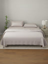 100% Cotton King Bedsheet Set, 210 TC Dawn Pink Stripes, Elegant Collection