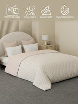 Reversible Double Comforter 100% Cotton 300 TC — Pink Floral Design | Cottage Garden Collection, Cozy Winter Bedding