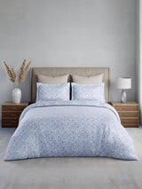 Reversible Double Comforter 100% Cotton 300 TC — Light Purple Floral Design | For Mild Winter, All Season Cottage Garden Collection, Cozy Winter Bedding