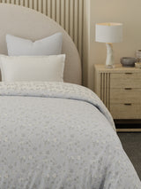 Reversible Double Comforter 100% Cotton 300 TC — Light Purple Floral Design | Cottage Garden Collection, Cozy Winter Bedding