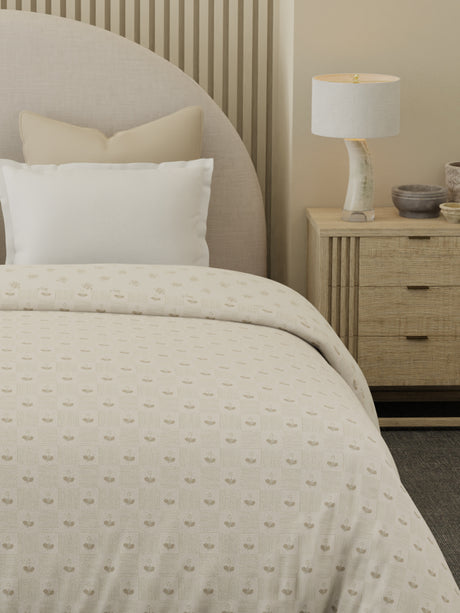 Reversible Double Comforter 100% Cotton 300 TC — Cream Floral Design | For Mild Winter, All Season Cottage Garden Collection, Cozy Winter Bedding