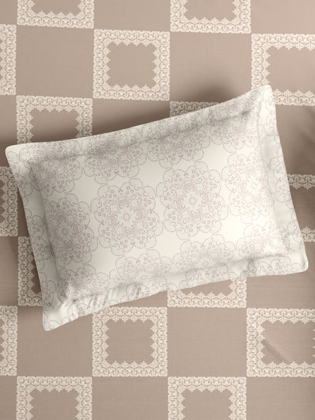 Cottage Garden 100% Cotton 300 TC King Bedsheet with 2 Pillow Covers | Printed Bedsheet Set for Gifting