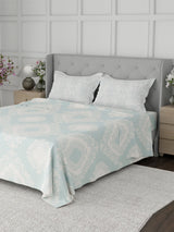 100% Cotton 300 TC, Printed King Bedsheet Set for Gifting, Cottage Garden