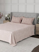 100% Cotton 300 TC, Printed King Bedsheet Set for Gifting, Cottage Garden