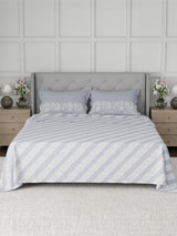 100% Cotton 300 TC, Printed King Bedsheet Set for Gifting, Cottage Garden