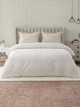 100% Cotton Reversible Double Comforter, 152 TC Grey & Cream Geometrical Print, Embrace Collection