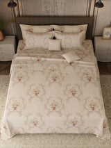 100% Cotton 800 TC, Printed King Bedsheet Set, Platinum Pulse