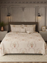 100% Cotton 800 TC, Printed King Bedsheet Set, Platinum Pulse