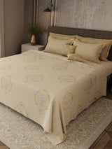100% Cotton 800 TC, Printed King Bedsheet Set, Platinum Pulse