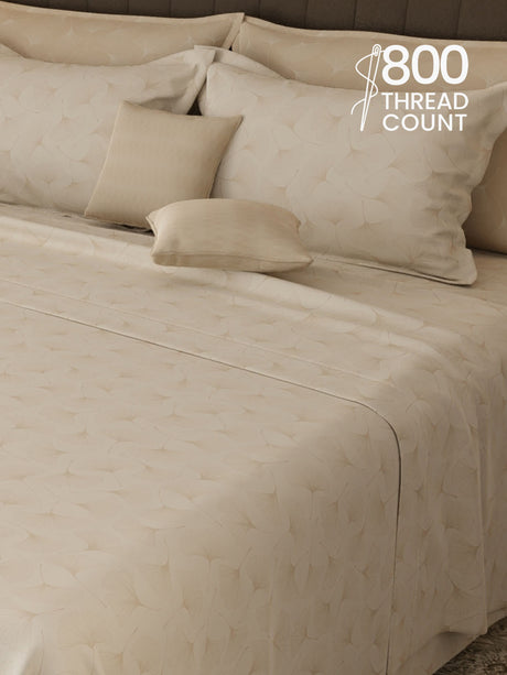 100% Cotton 800 TC, Printed King Bedsheet Set, Platinum Pulse