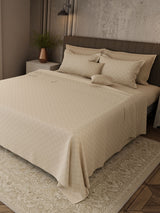 100% Cotton 800 TC, Printed King Bedsheet Set, Platinum Pulse
