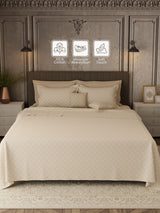 100% Cotton 800 TC, Printed King Bedsheet Set, Platinum Pulse