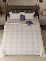 100% Cotton 800 TC, Printed King Bedsheet Set, Platinum Pulse