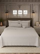 100% Cotton 800 TC, Printed King Bedsheet Set, Platinum Pulse