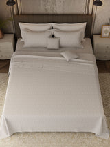 100% Cotton 800 TC, Printed King Bedsheet Set, Platinum Pulse