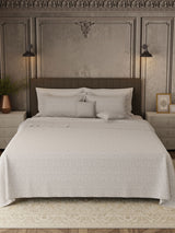 100% Cotton 800 TC, Printed King Bedsheet Set, Platinum Pulse
