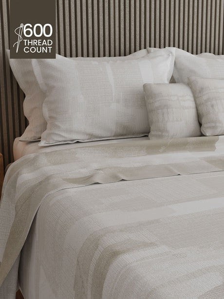 100% Cotton 600 TC, Printed King Bedsheet Set, Luxe Loom Weavers Gallore