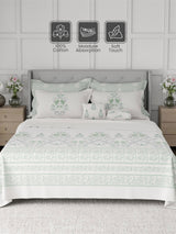 100% Cotton King Bedsheet Set, 600 TC Printed, Luxe Loom