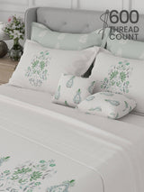 100% Cotton King Bedsheet Set, 600 TC Printed, Luxe Loom