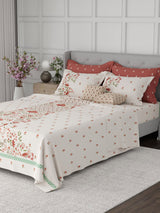 100% Cotton King Bedsheet Set, 600 TC Printed, Luxe Loom