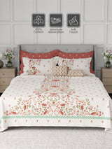 100% Cotton King Bedsheet Set, 600 TC Printed, Luxe Loom