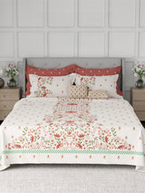 100% Cotton King Bedsheet Set, 600 TC Printed, Luxe Loom