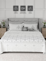 100% Cotton King Bedsheet Set, 600 TC Printed, Luxe Loom