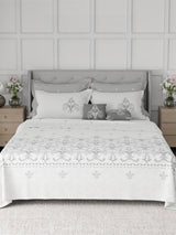 100% Cotton King Bedsheet Set, 600 TC Printed, Luxe Loom