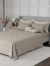 100% Cotton King Bedsheet Set, 600 TC Printed, Luxe Loom